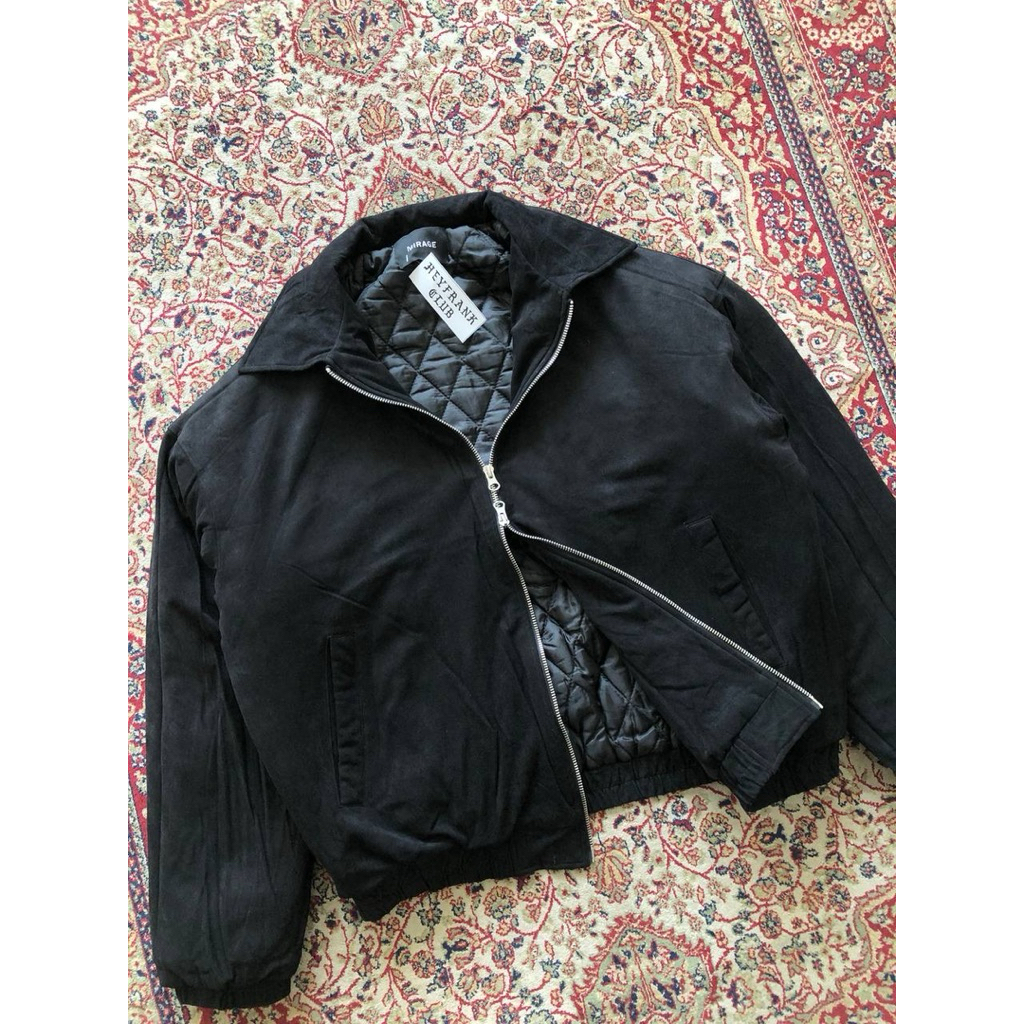 Mirage faux suede warm padded work jacket Vintage suede jacket Casual work jacket G232