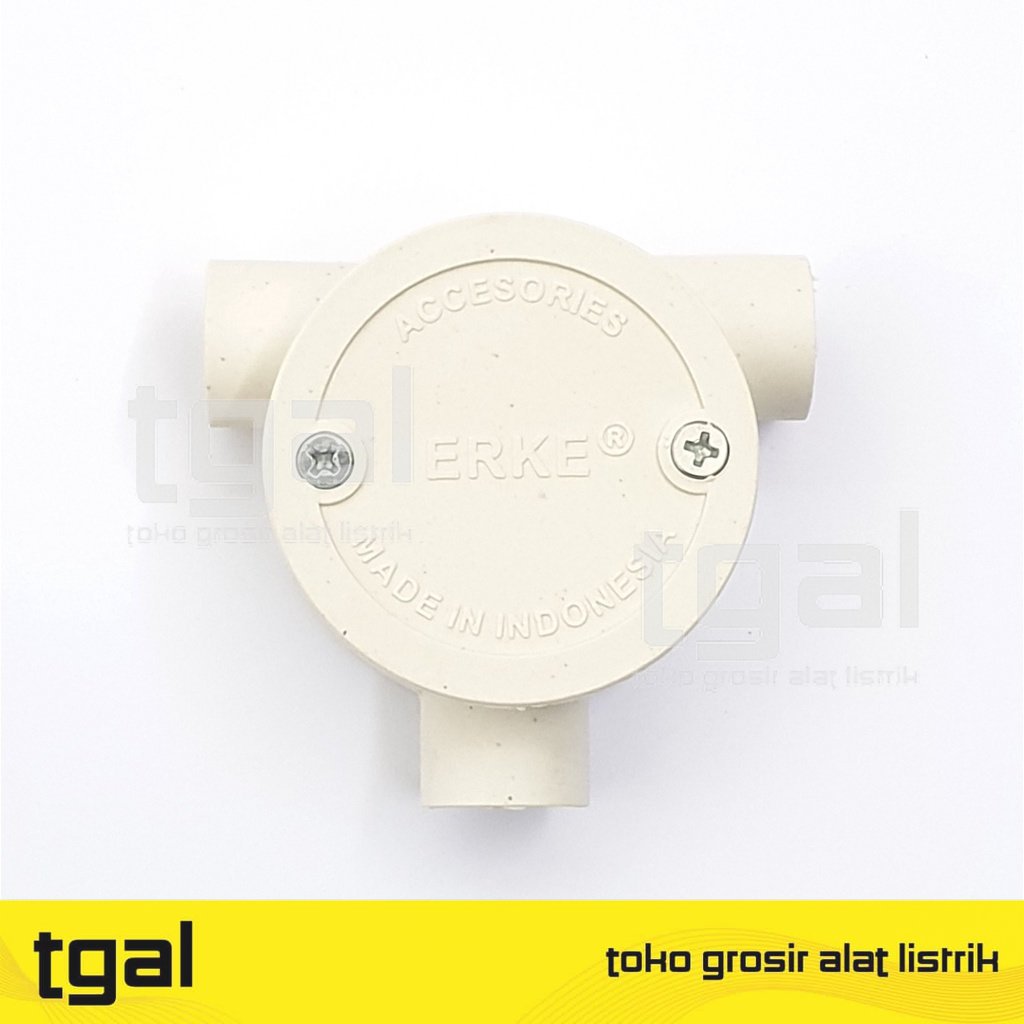 TRM ERKE T Dus 5/8" Kecil Baut Sekrup Putih Cream / Tdus / T Dos / Tee Dus