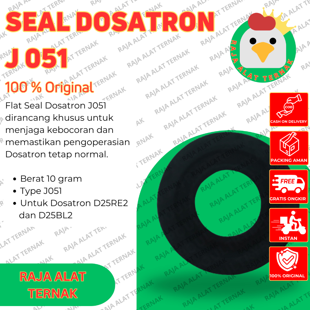 Raja Ternak Seal Dosatron J051 / Karet Seal Dosatron J051 / Spare Part Dosatron - Alat Ternak Ayam