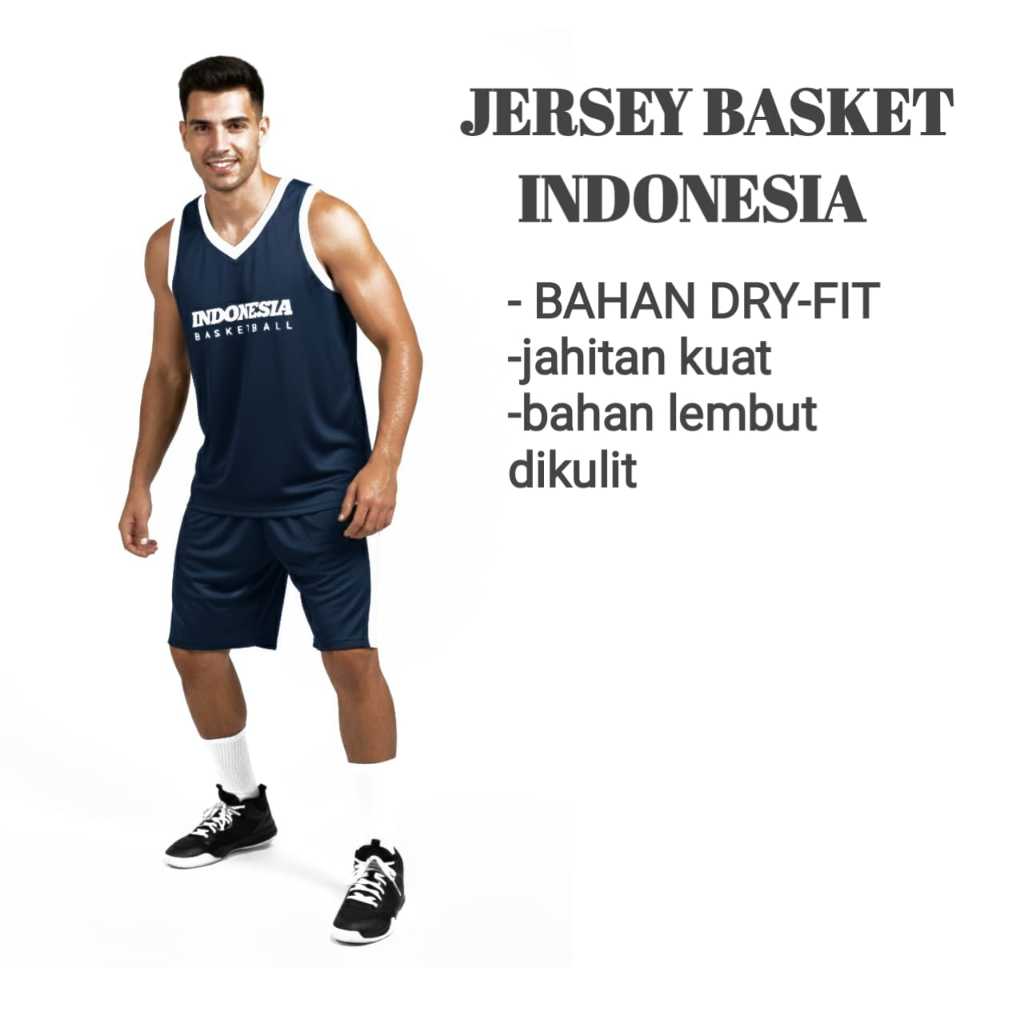 SINGLET DEWASA BASKET UNISEX/BAJU BASKET/SETELAN JERSEY BASKET/DRYFIT