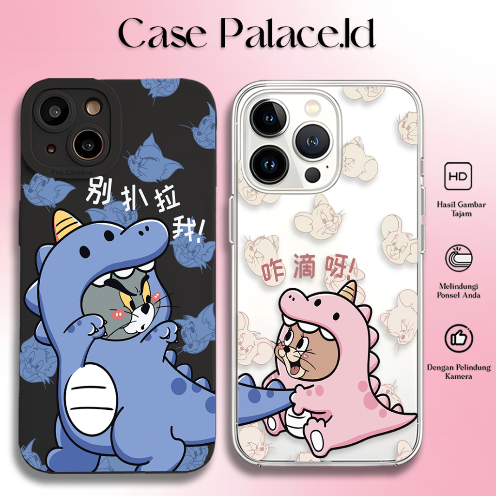 Case Hp Silikon Lentur Motif (Couple Dino Tom&Jerry) For Sam OP VI INF IP REAL XM Mobile Phone Casin