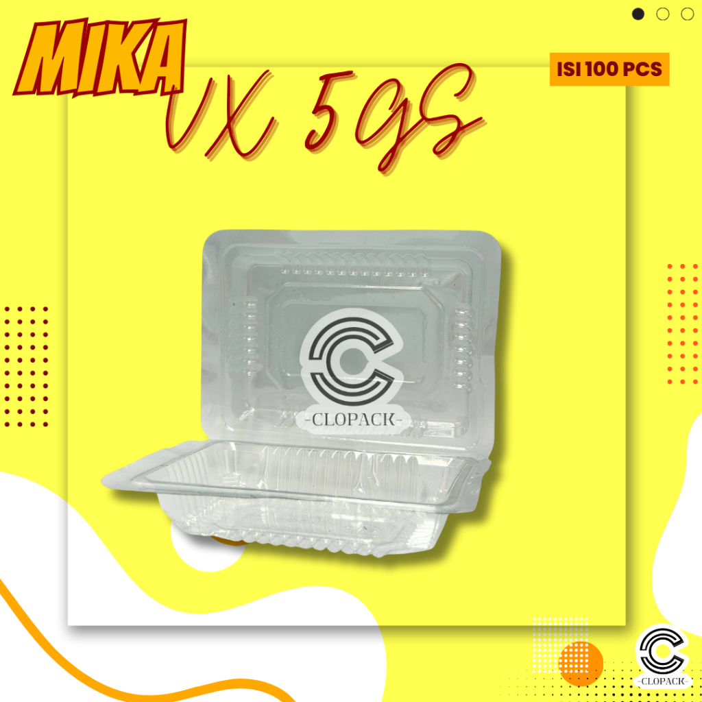 [100 PCS] MIKA PLASTIK VX-5 GS KEMASAN MAKANAN PRAKTIS