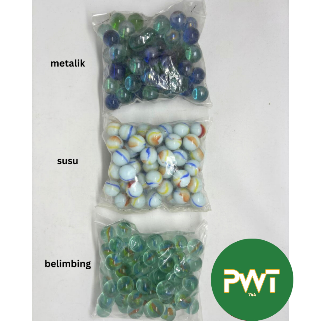 Gundu/Kelereng/Leaci Berat isi +- 60 pcs kelereng belimbing / kelereng susu / kelereng metalik diame