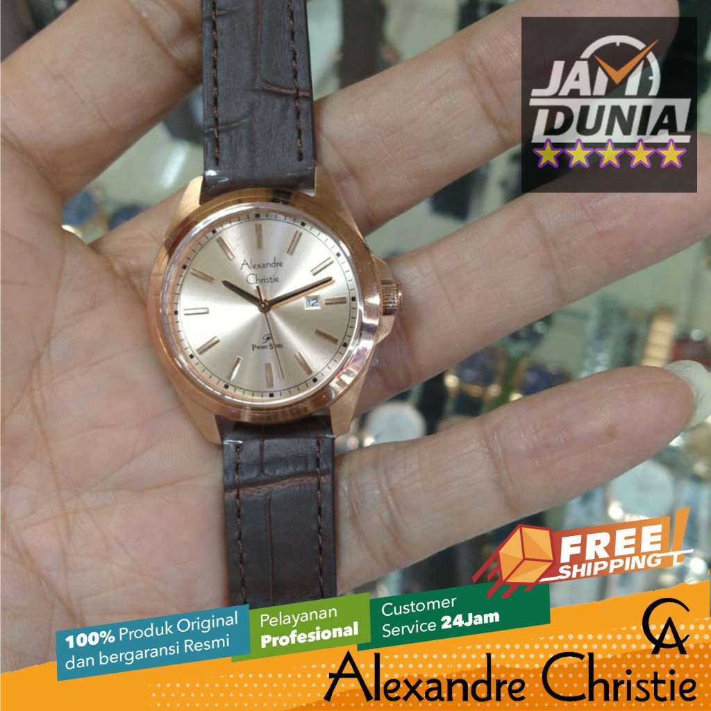 JAM TANGAN WANITA ALEXANDRE CHRISTIE PRIMO ORIGINAL BROWN ROSE GOLD 1015 AC 1015 AC1015 ACF1015 JAM 
