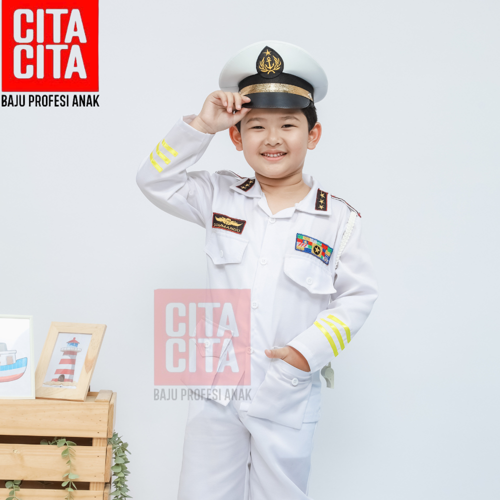 CITA CITA Baju Karnaval TNI Angkatan Laut Anak Laki Laki