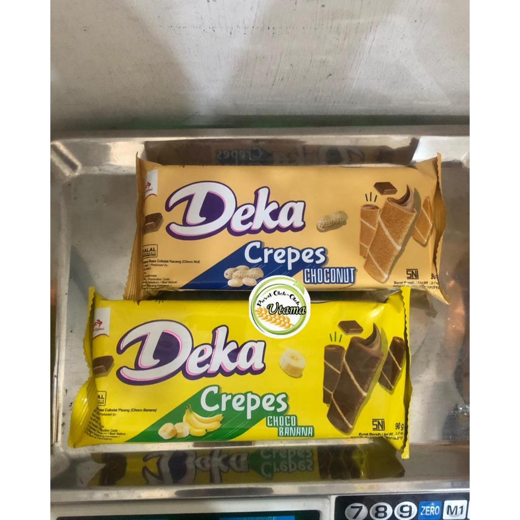 Deka Crepes 90gr - Deka Crepes Banana - Deka Crepes Kacang - Deka Krepes Cokelat Pisang dan Cokelat 
