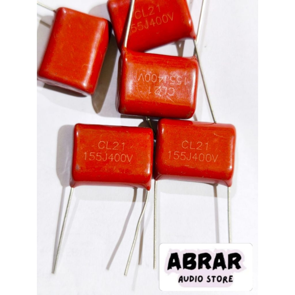CAPASITOR MILAR MERAH 155/400 155J 400V