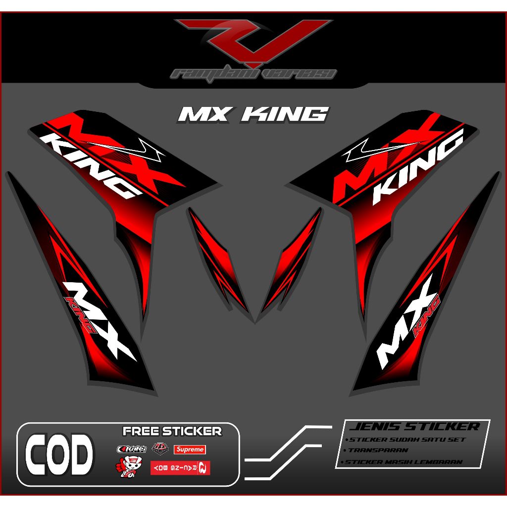 STRIPING JUPITER MX KING/STIKER VARIASI MX KING 150 KEREN TERBARU