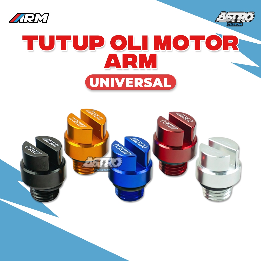 Tutup Oli Arumi Motor Vario 125 PCX 150 Nmax 155 Aerox 155 Beat Fi ESP Full CNC Universal Matic ARM
