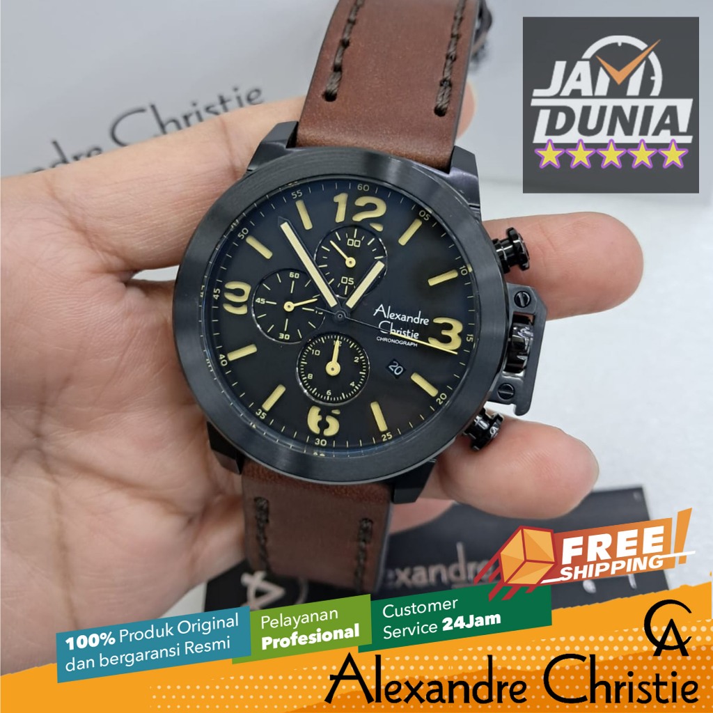 JAM TANGAN PRIA ALEXANDRE CHRISTIE CHRONOGRAPH ORIGINA 6280 AC 6280 AC6280 ACF6280 JAM AC CHRONOGRAP