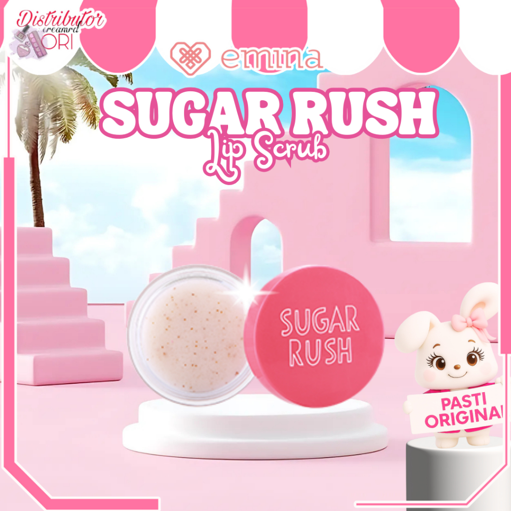 EMINA Sugar Rush Lip Scrub 4.2g | scrub bibir exfoliasi emina gula