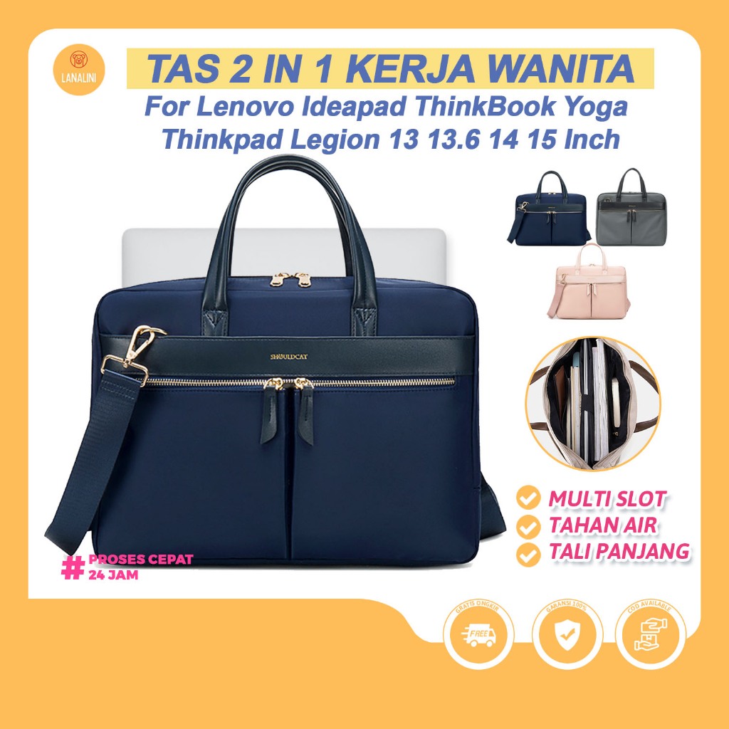 Tas Laptop 12 13 13.3 14 15 15.6 16 inch  Jinjing Sling Bag Cover Lenovo Thinkplus Thinkpad Yoga Leg