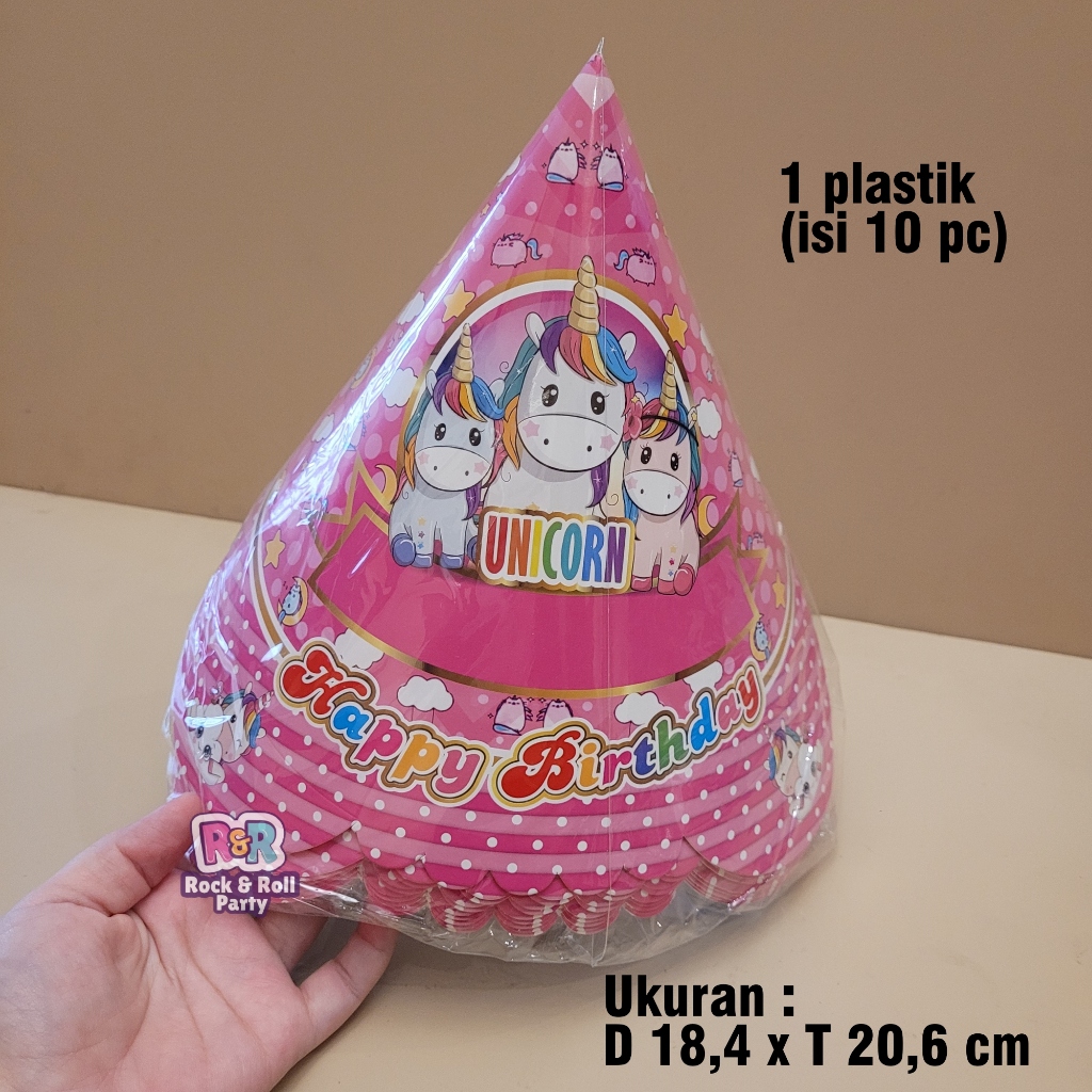 ROLLparty Topi Kertas Ulang Tahun Karakter Animasi Topi Karton Karnival 158/159/160