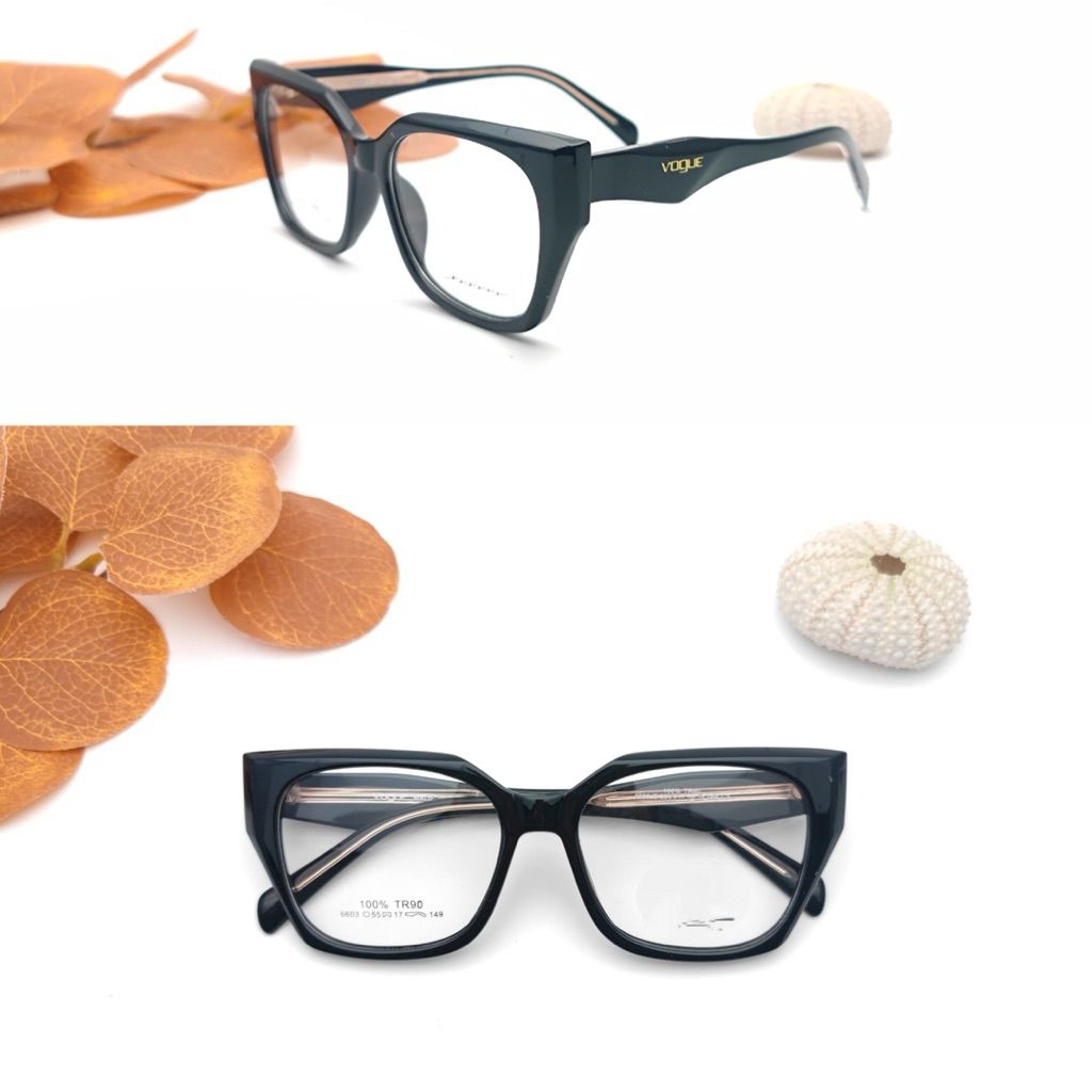 kacamata wanita frame tebal lensa normal minus cilindris