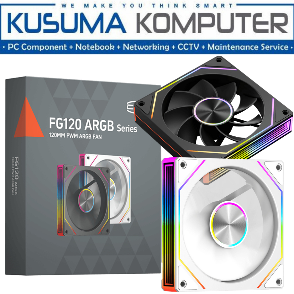 Pccooler FG120 ARGB Reverse Black White Fan ARGB Casing