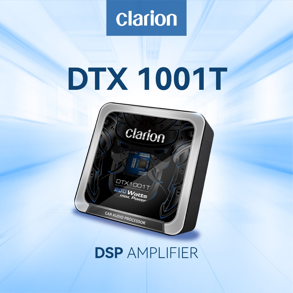 Clarion DSP Amplifier | DTX-1001T | 4 CH high + 2 CH Low output, 4 X 50W(AB) DSP Amplifier, BT