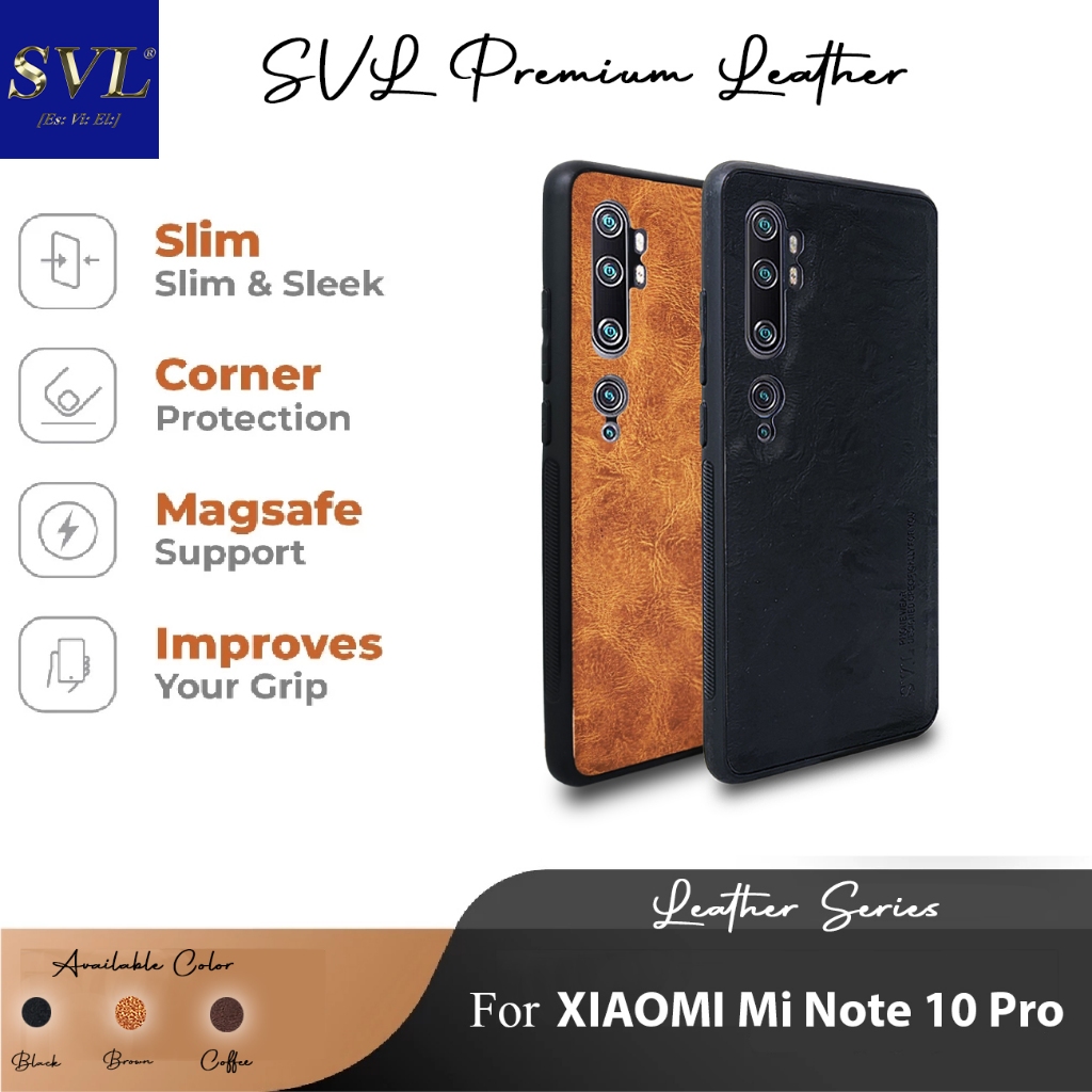 SVL Leather Case for Xiaomi Mi Note 10 / Mi Note 10 Pro Casing Slim Hardcase Softcase Kulit