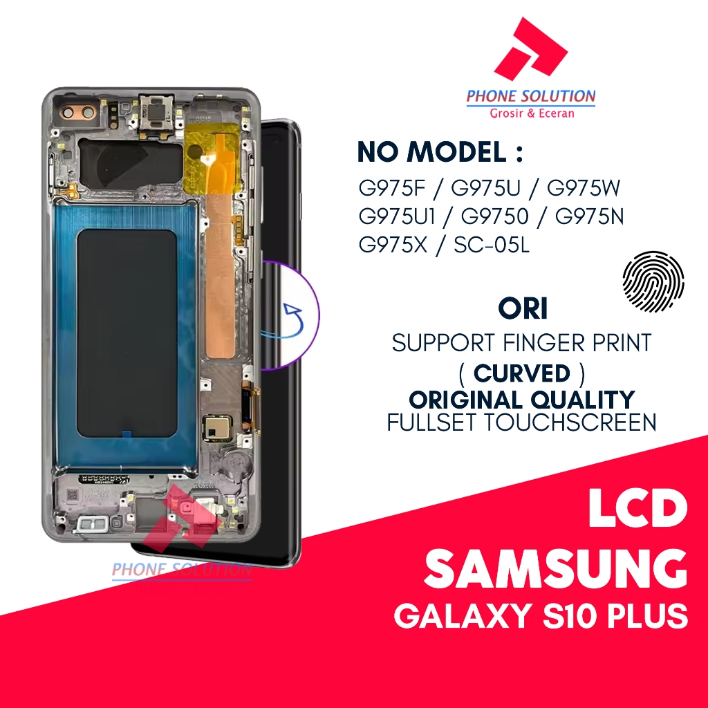 LCD Samsung S10 Plus / G975 - Include Frame Fingerprint FullsetTouchscreen