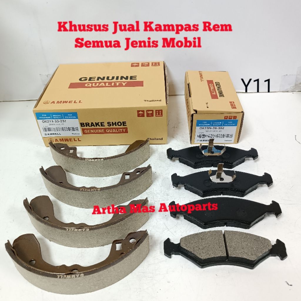 KAMPAS REM SET KIA TIMOR SEPHIA KOMPLIT DEPAN BELAKANG TIMOR SEPHIA