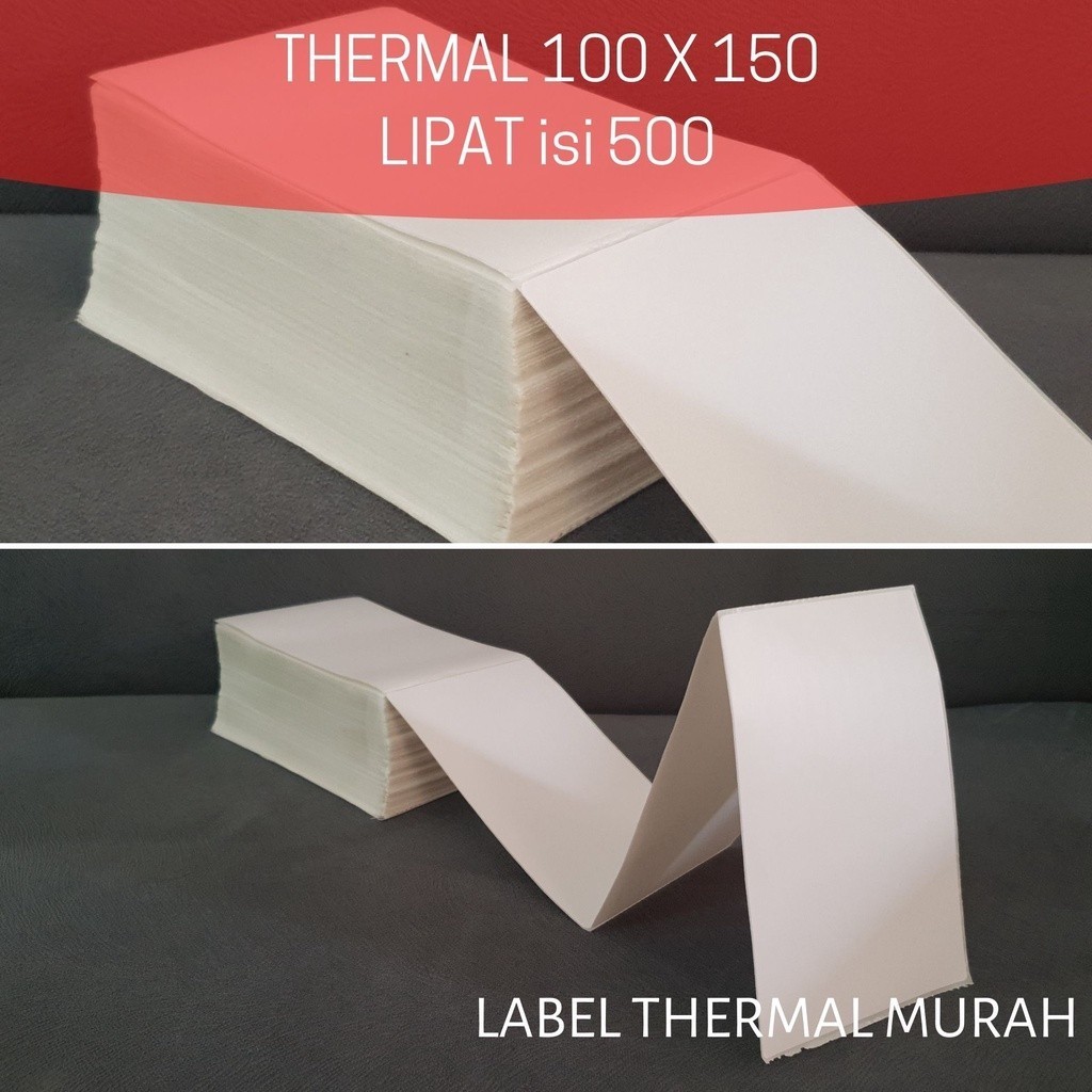 (KEMASAN LIPAT) GOLDWIN Label Thermal 100x150 ukuran A6 isi 500 (GOLDWIN)