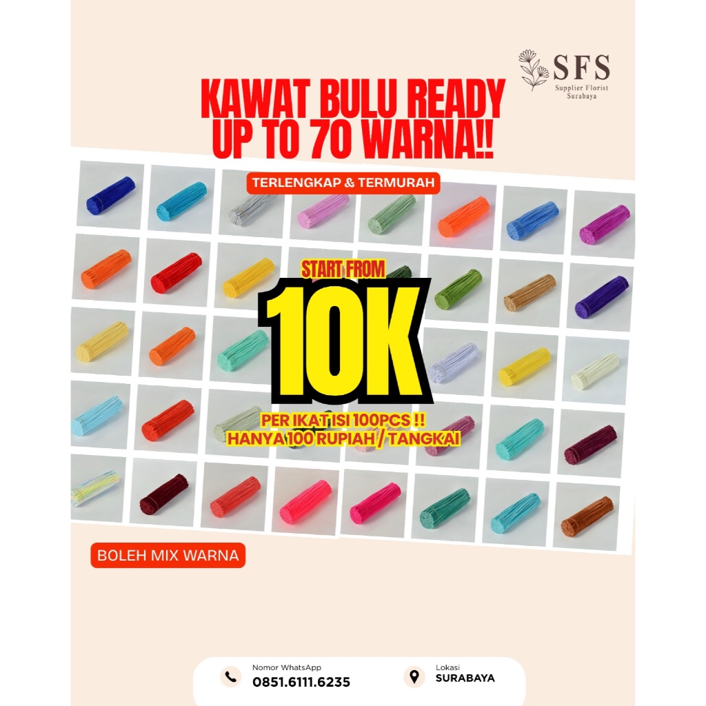 [KHUSUS GROSIR] RESELLER WELCOME +-100 PCS GROSIR TERMURAH  KAWAT BULU GEMBUL MERCY PASTEL PIPE CLEA
