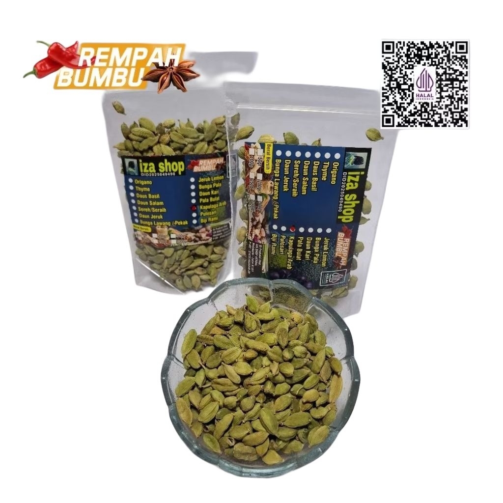 IZA SHOP Kapulaga Arab Kapulaga Hijau Kapulaga India 100/250gr