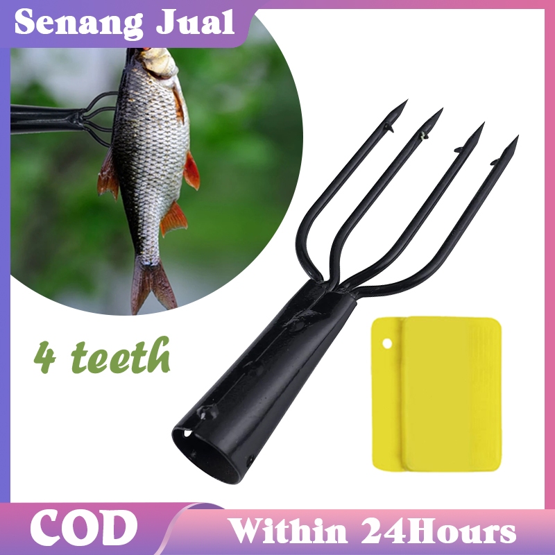 4 Gigi Tombak Ikan Tombak Pancing Ikan Serampang Ikan Alat Penangkapan Ikan Dengan Penutup Pelindung
