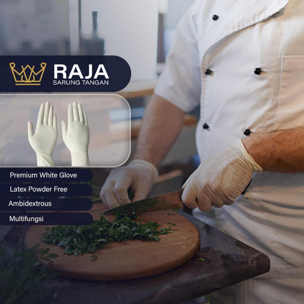 Sarung Tangan Latex White / Sarung Tangan Latex Putih / Karet Glove
