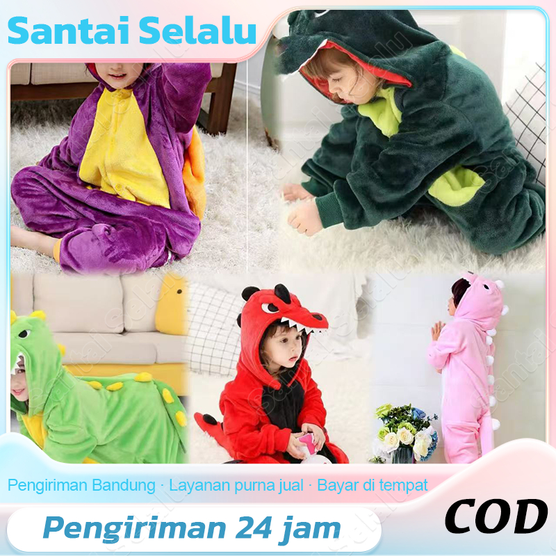 BAJU KOSTUM ONESIE KIGURUMI PIYAMA KARAKTER pakaian dinosaurus anak-anak