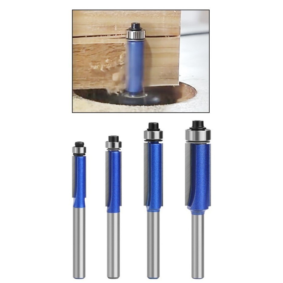 Mata Profil Bearing Router Lurus Mata Trimer Kayu Lurus Straight Bit