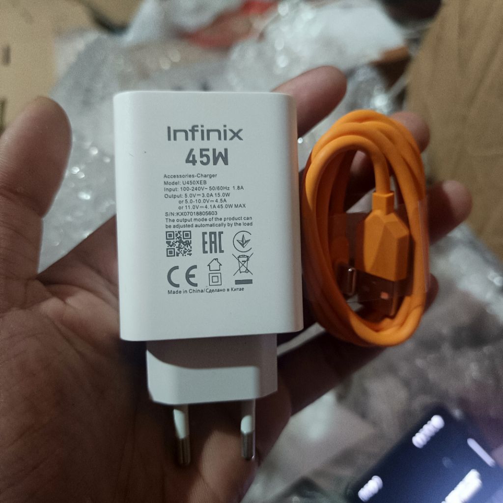 Charger Infinix GT 10 PRO Original 100%. Fastcharging 45Wat