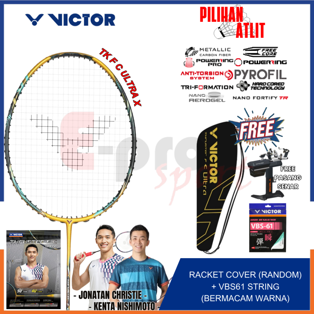 NEW  Raket Badminton Victor Thruster F Ultra C X / TK Falcon Ultra / TK-F Ultra Jonatan Christie Bul