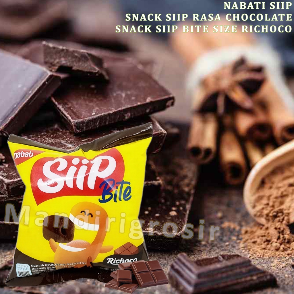 Snack Siip Rasa Cokelat * Nabati Siip * Snack Siip Bite Size Richoco * 19gr