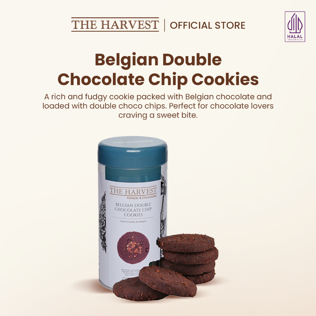 Belgian Double Choco Chip Cookies | Kue Cokelat Premium dengan Choco Chips & Kacang Mede Dalam Kemas