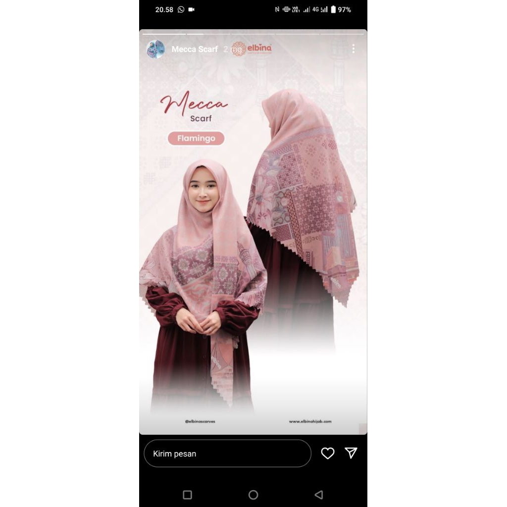 PRELOVED mecca scarf ny elbina