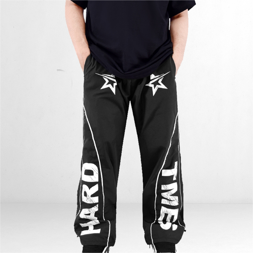 Celana Panjang Jogger Pria Wanita Unisex Training Sporty Streetwear Hitam Celana Baggy Panjang