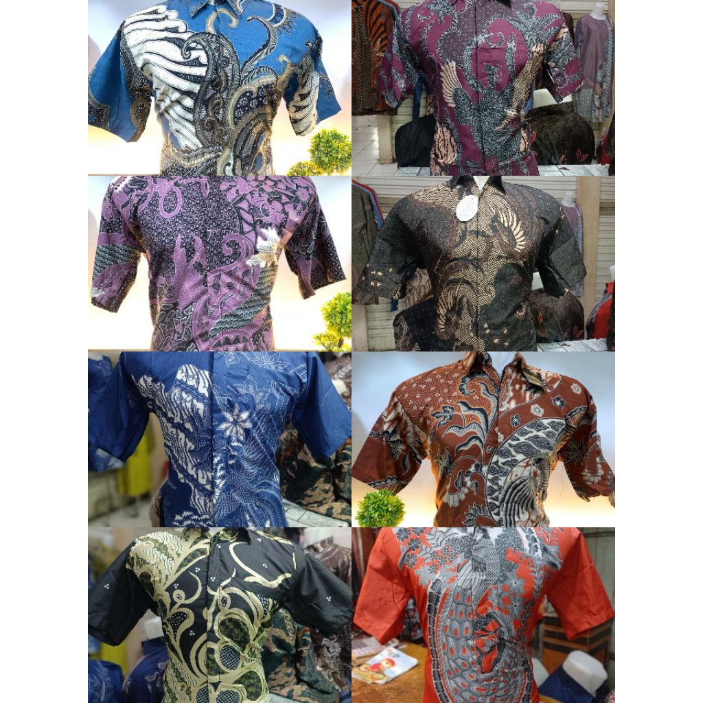 kemeja batik pria murah Medan pendek