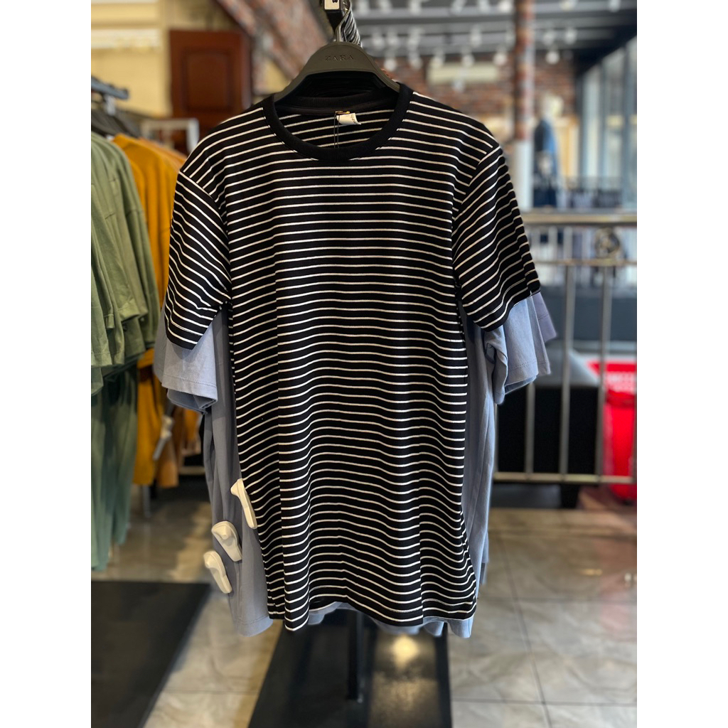 18172 STRIPES T-SHIRT PRIA KAOS SALUR