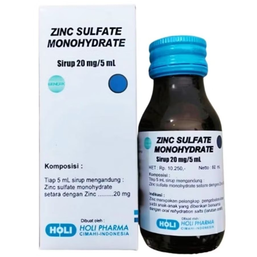 ZINC SULFATE MONOHYDRATE Sirup 20mg /5ml (60ml) - HOLI PHARMA