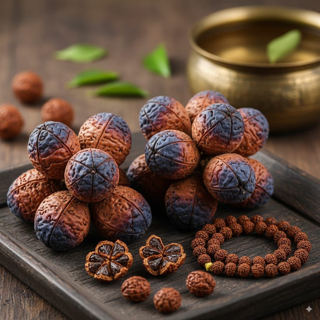 Jenitri Rudraksha Genitri size 9-12 mm Bijian Kiloan Kebumen