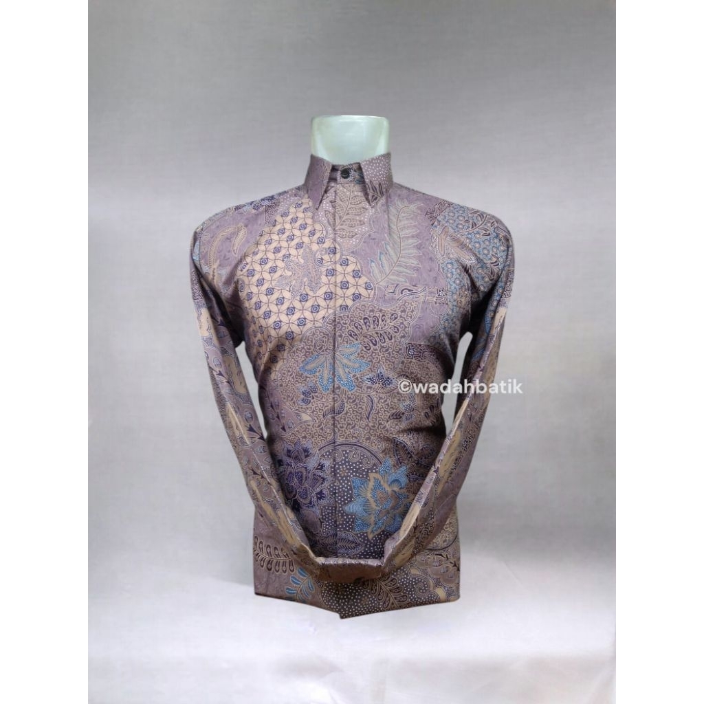 Batik warna lilac | Batik warna taro | batik pasangan ungu Lilac | batik pria panjang | batik katun 