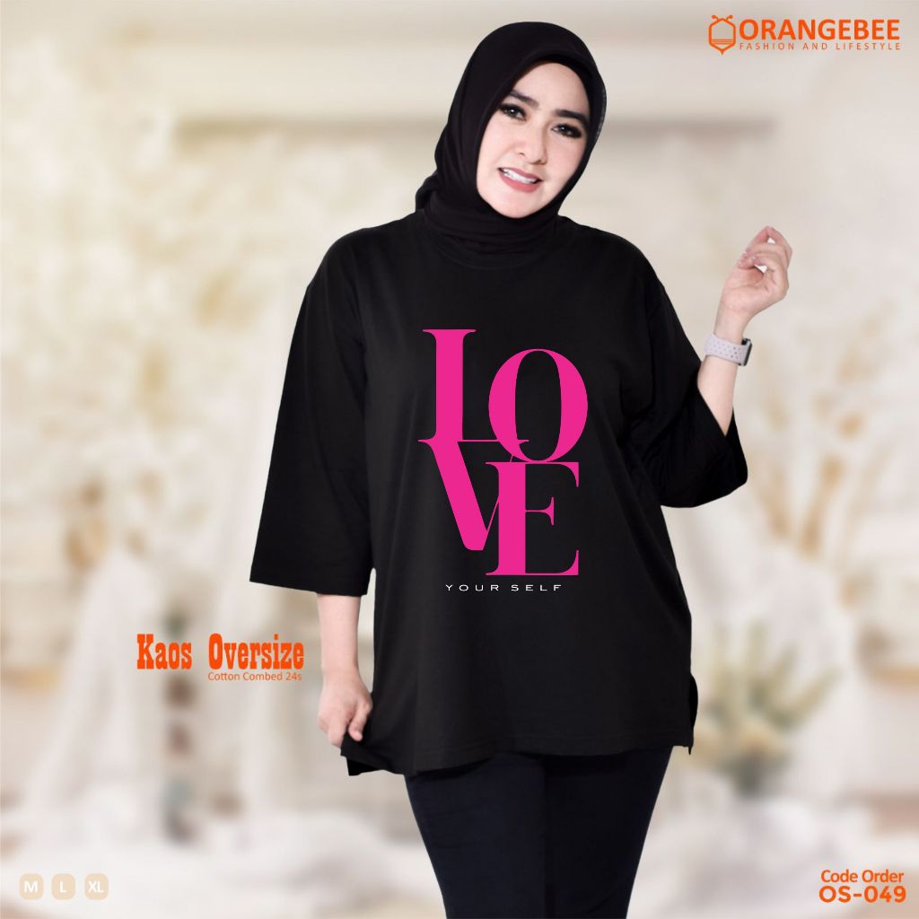 T-shirt Oversize | Kaos oversize bear apple | Atasan Wanita | Fashion Wanita | Kaos hitam