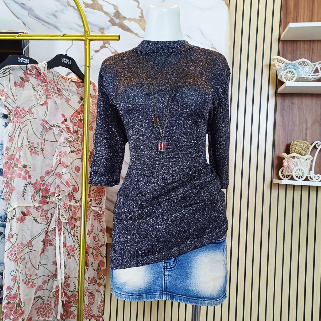 Top Blouse Shimmer Branded HEALTHY KAREN Original