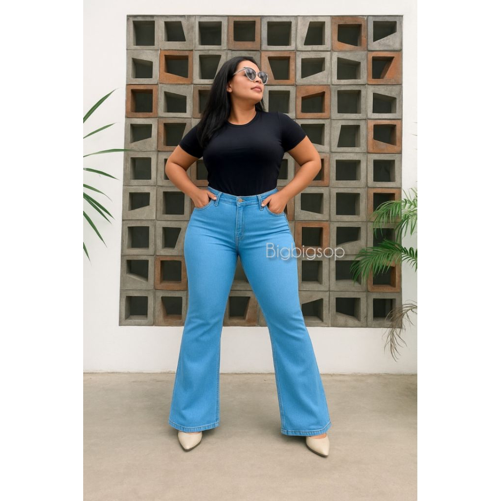 Jeans cutbray Big size ,celana jeans Cutbray soft jeans premium size:35-42. ( jumbo)