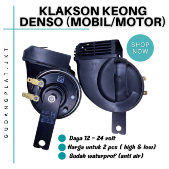 KLAKSON KEONG DENSO WATERPROOF UNIVERSAL 12/24 VOLT Motor mobil