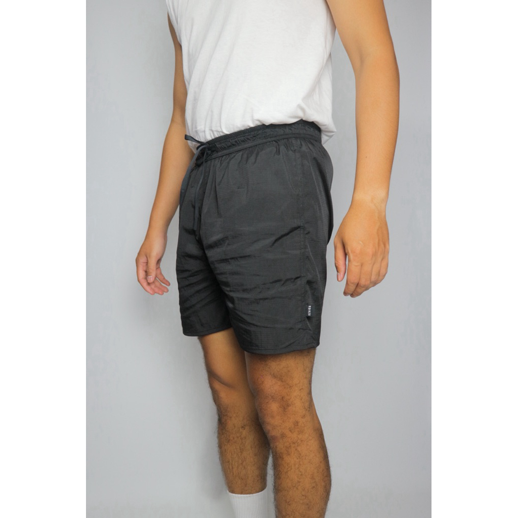 Szaiga - Nylon Metal Ripstop Shorts - Black