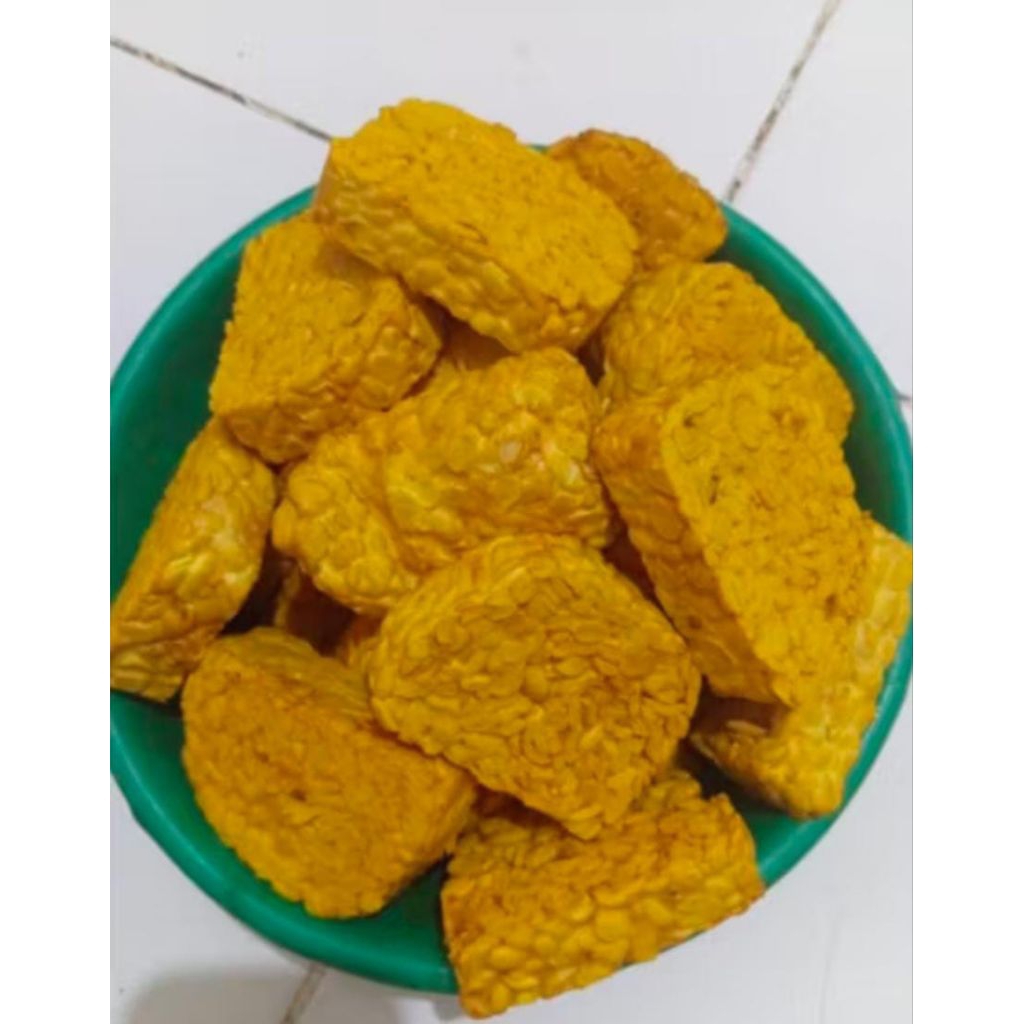 Tempe ungkep bumbu kuning siap goreng praktis