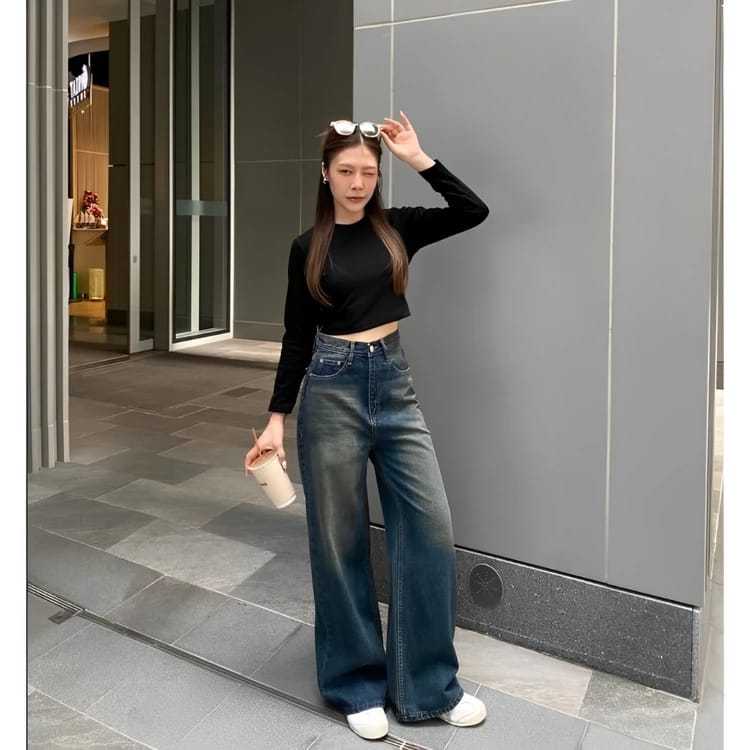 TERBARUU Highwaist Baggy Jeans Hangover Wanita-Baggy Jeans Wanita Jeans Premium