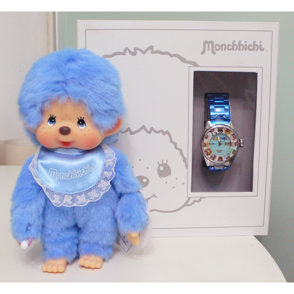 PRELOVED monchhichi colors RARE BLUE size S