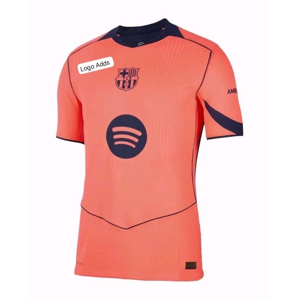 JERSEY BRCLNA THIRD ORANGE 2025/2026 JERSEY TERBARU FREE NAMESET FULL PRINTING